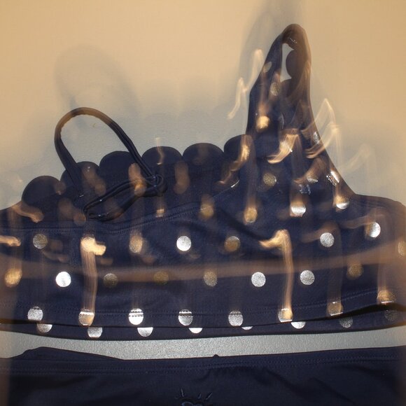 Blue & Silver 2 Pcs Justice Bikini Swimsuit Size 14 - Picture 7 of 11